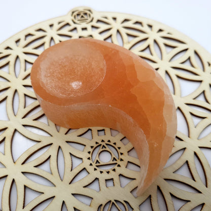 DOUBLE BOUGEOIRS YIN & YANG N°147 BICOLORES EN SELENITE - UNIQUE, ORIGINAL & ARTISANAL