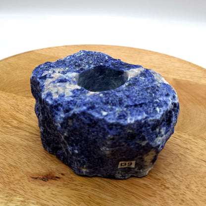 GRAND SUPPORT A BOUGIES N°139 EN SODALITE - UNIQUE & ARTISANAL