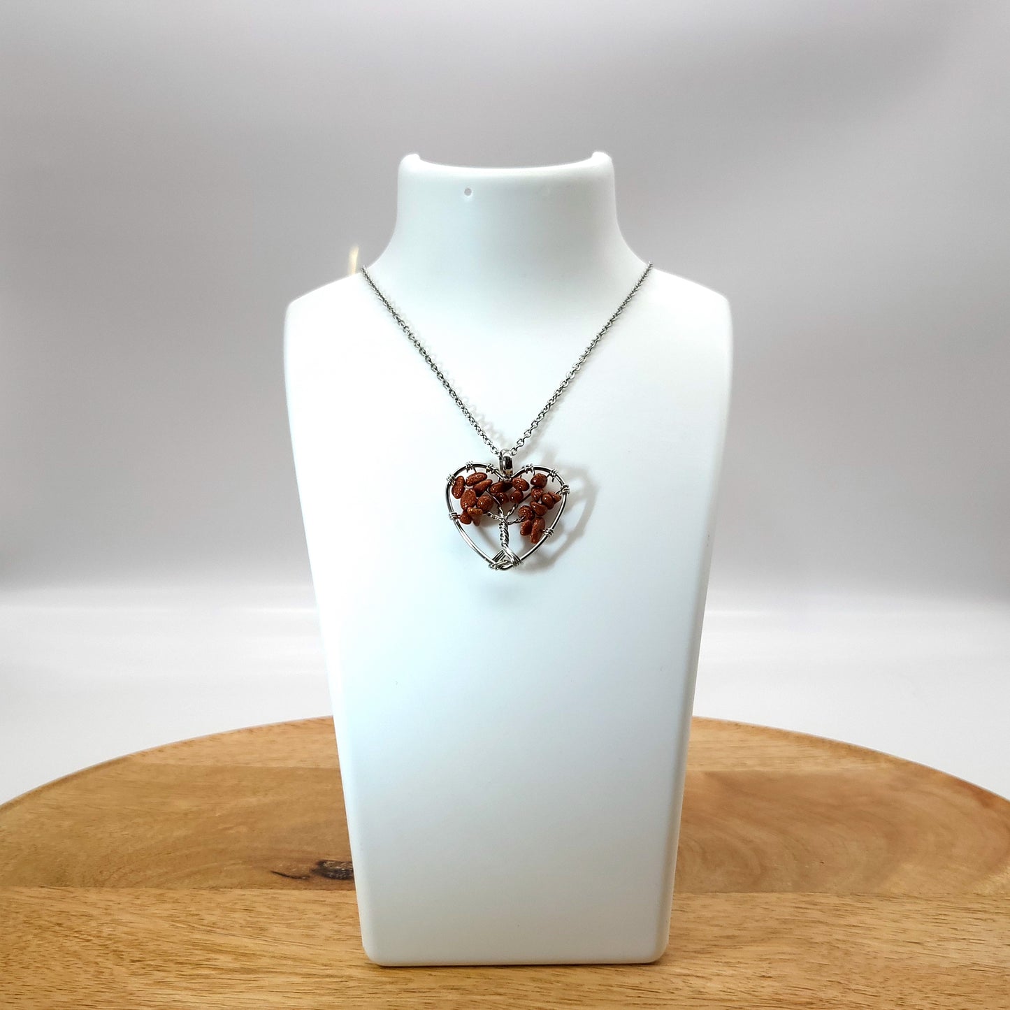 DIVERS COLLIERS + PENDENTIFS ARBRES DE VIE EN GRÈS SABLE DORÉ - BIJOUX FANTAISIES ARTISANAUX, UNIQUES & ORIGINAUX