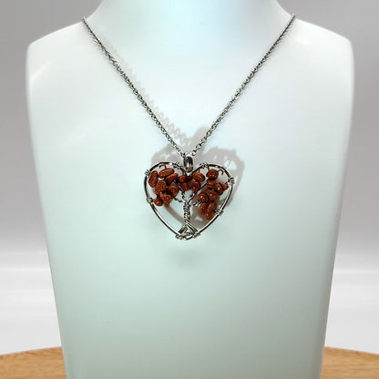 DIVERS COLLIERS + PENDENTIFS ARBRES DE VIE EN GRÈS SABLE DORÉ - BIJOUX FANTAISIES ARTISANAUX, UNIQUES & ORIGINAUX