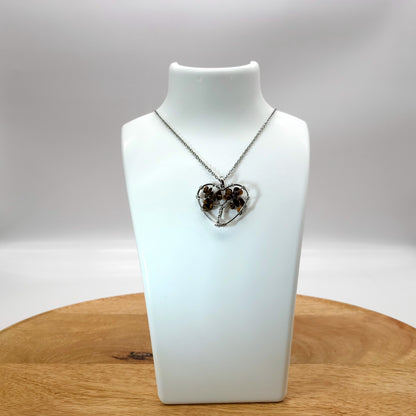 DIVERS COLLIERS + PENDENTIFS ARBRES DE VIE EN PIERRE OEIL DU TIGRE - BIJOUX ARTISANAUX, UNIQUES & ORIGINAUX