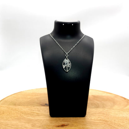 DIVERS COLLIERS + PENDENTIFS ARBRES DE VIE EN PIERRE CRISTAL DE ROCHE - BIJOUX ARTISANAUX, UNIQUES & ORIGINAUX