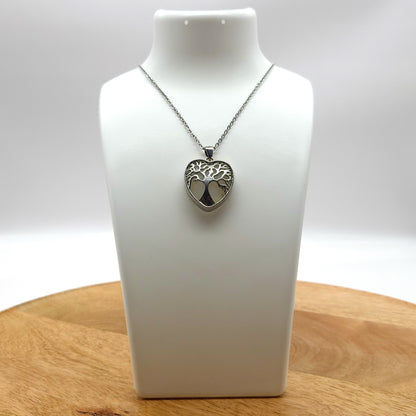 COLLIERS + PENDENTIFS COEURS + ARBRES DE VIE EN OPALITE - BIJOUX FANTAISIES ARTISANAUX, UNIQUES & ORIGINAUX