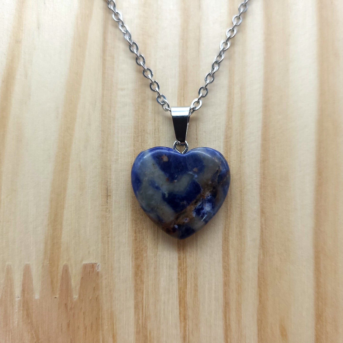 COLLIERS + PENDENTIFS COEURS + ARBRES DE VIE EN PIERRE DE LAPIS LAZULI - BIJOUX ARTISANAUX, UNIQUES & ORIGINAUX