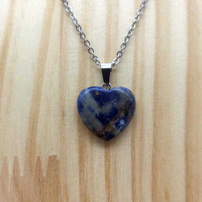 COLLIERS + PENDENTIFS COEURS + ARBRES DE VIE EN PIERRE DE LAPIS LAZULI - BIJOUX ARTISANAUX, UNIQUES & ORIGINAUX