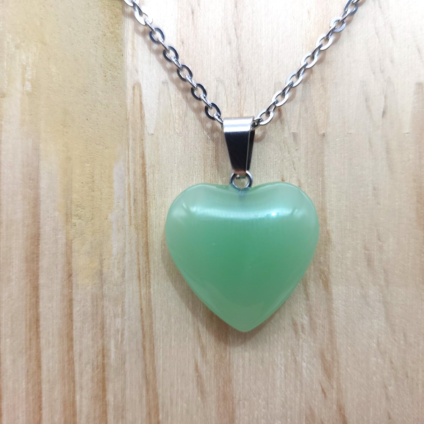 COLLIERS + PENDENTIFS COEURS + ARBRES DE VIE EN PIERRE AVENTURINE VERTE - BIJOUX ARTISANAUX, UNIQUES & ORIGINAUX