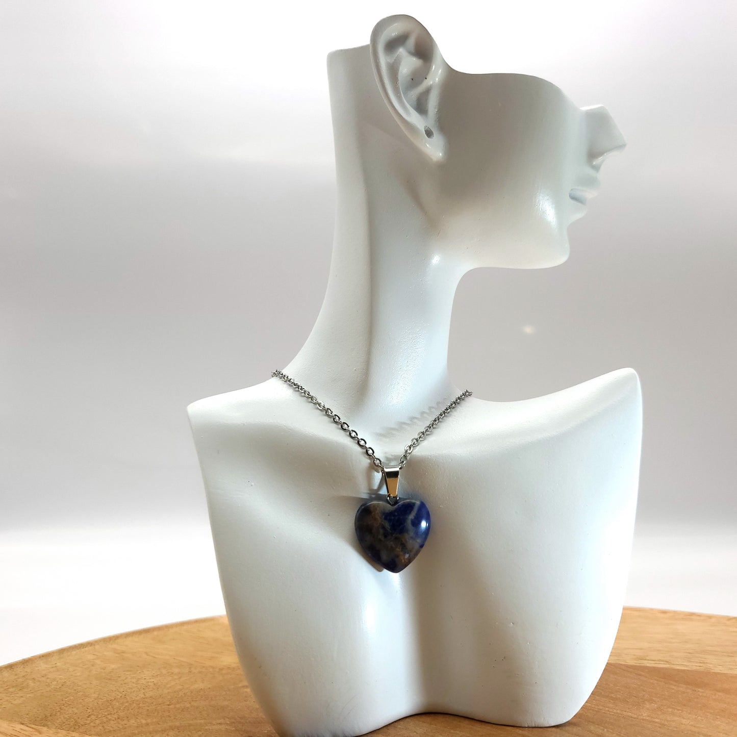 COLLIERS + PENDENTIFS COEURS + ARBRES DE VIE EN PIERRE DE LAPIS LAZULI - BIJOUX ARTISANAUX, UNIQUES & ORIGINAUX