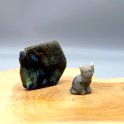 DIVERS PETITS CHATS ANIMAUX EN PIERRES AU CHOIX - SCULPTURES UNIQUES & ARTISANALES