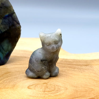 DIVERS PETITS CHATS ANIMAUX EN PIERRES AU CHOIX - SCULPTURES UNIQUES & ARTISANALES