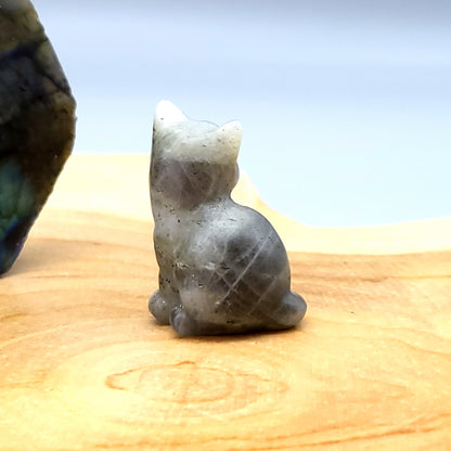 DIVERS PETITS CHATS ANIMAUX EN PIERRES AU CHOIX - SCULPTURES UNIQUES & ARTISANALES