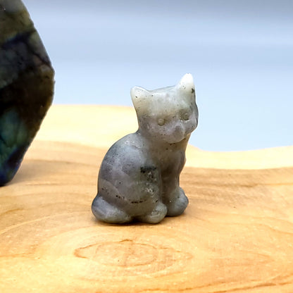 DIVERS PETITS CHATS ANIMAUX EN PIERRES AU CHOIX - SCULPTURES UNIQUES & ARTISANALES