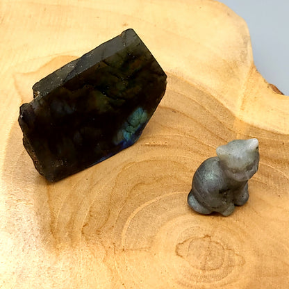 DIVERS PETITS CHATS ANIMAUX EN PIERRES AU CHOIX - SCULPTURES UNIQUES & ARTISANALES