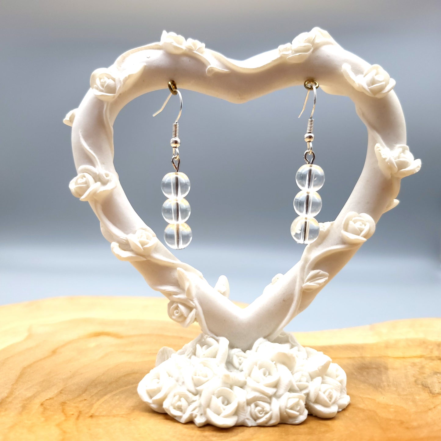 3 MODÈLES DE BOUCLES D'OREILLES EN PIERRES CRISTAL DE ROCHE - BIJOUX ARTISANAUX, UNIQUES & ORIGINAUX