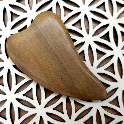 GRAND OUTIL de BEAUTÉ " GUA SHA " EN BOIS NATUREL - MASSAGE - ANTI-ÂGE - ARTISANAL ET UNIQUE