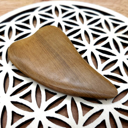 GRAND OUTIL de BEAUTÉ " GUA SHA " EN BOIS NATUREL - MASSAGE - ANTI-ÂGE - ARTISANAL ET UNIQUE