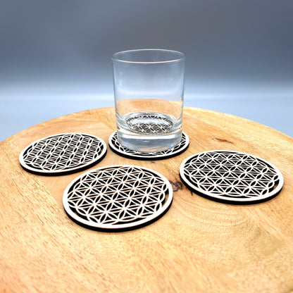 FLEURS DE VIE EN DESSOUS DE VERRES + STATION DE RECHARGE DE PIERRES + PURIFICATION - ARTISANAUX, UNIQUES & ORIGINAUX