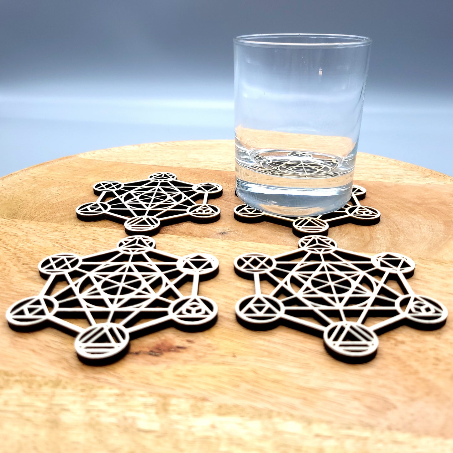 METATRON EN DESSOUS DE VERRES + STATIONS DE RECHARGE DE PIERRES - ARTISANAUX, UNIQUES & ORIGINAUX