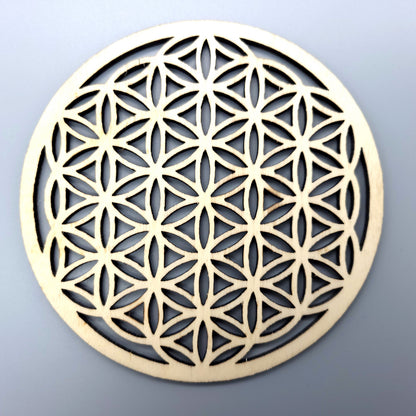 GRANDES STATIONS RECHARGE DE PIERRES 14 CM - 3 MODÈLES : FLEUR ET ARBRE DE VIE & METATRON EN BOIS - ARTISANALES, UNIQUES & ORIGINALES