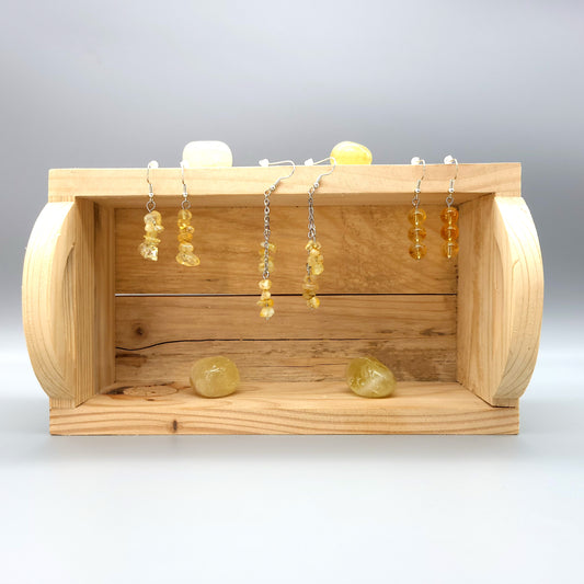 3 MODÈLES DE BOUCLES D'OREILLES EN PIERRE DE CITRINE - BIJOUX ARTISANAUX, UNIQUES & ORIGINAUX