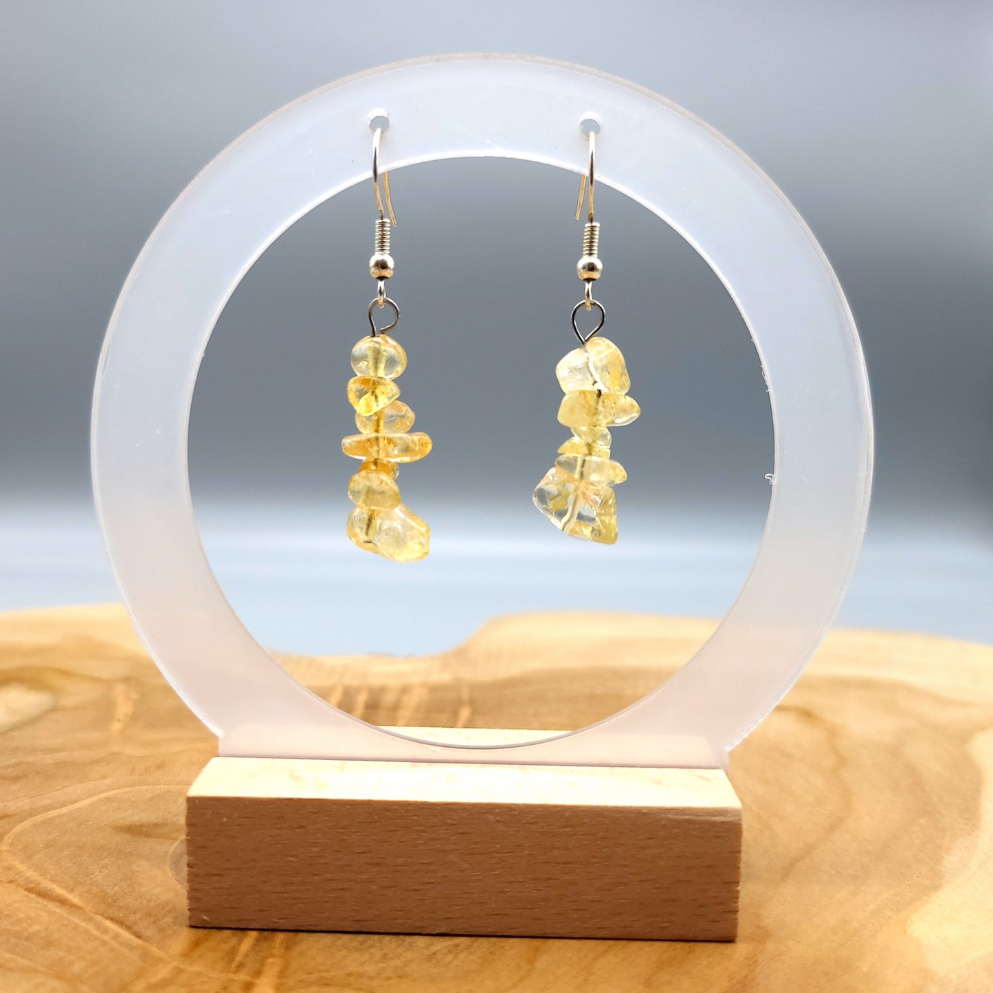 3 MODÈLES DE BOUCLES D'OREILLES EN PIERRE DE CITRINE - BIJOUX ARTISANAUX, UNIQUES & ORIGINAUX