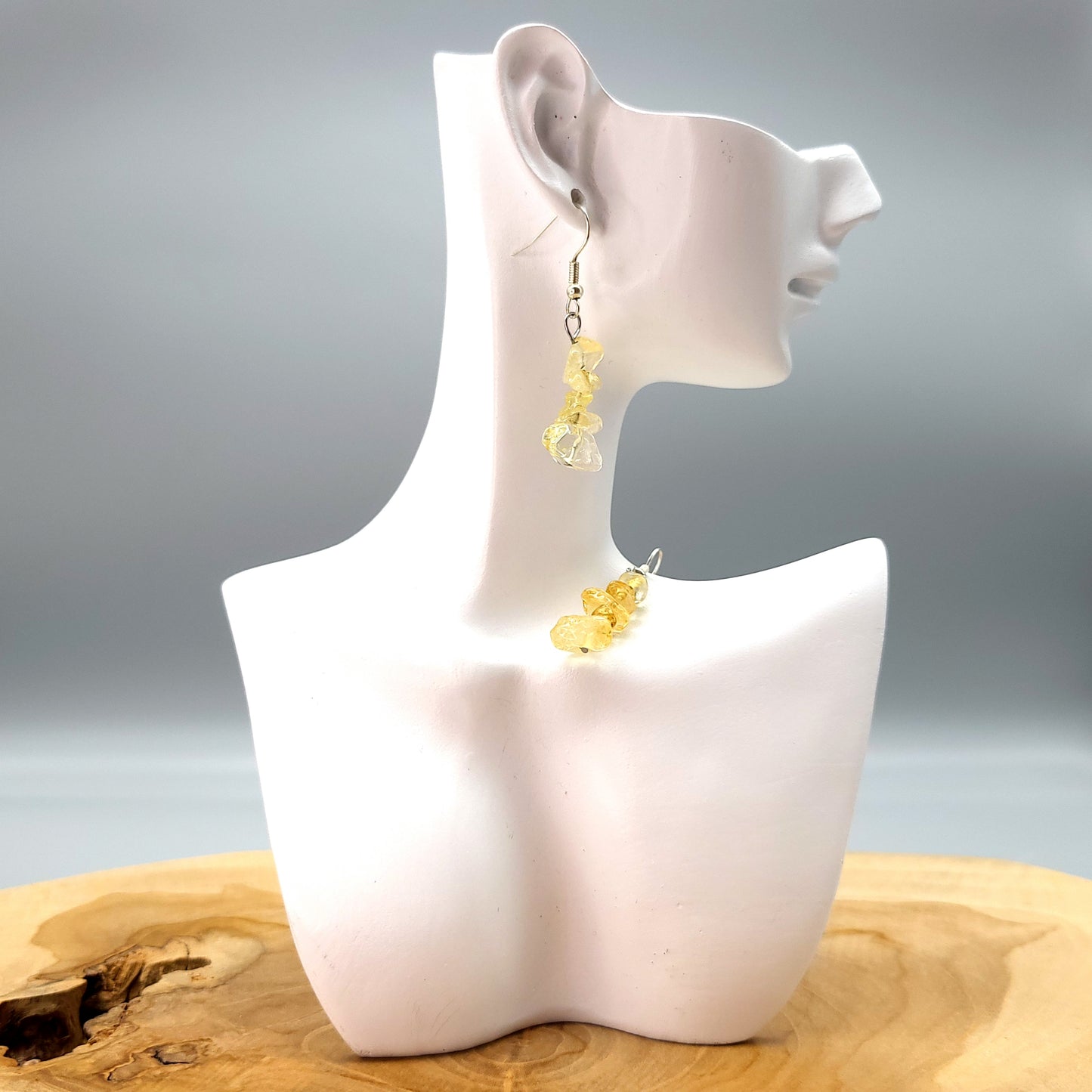 3 MODÈLES DE BOUCLES D'OREILLES EN PIERRE DE CITRINE - BIJOUX ARTISANAUX, UNIQUES & ORIGINAUX