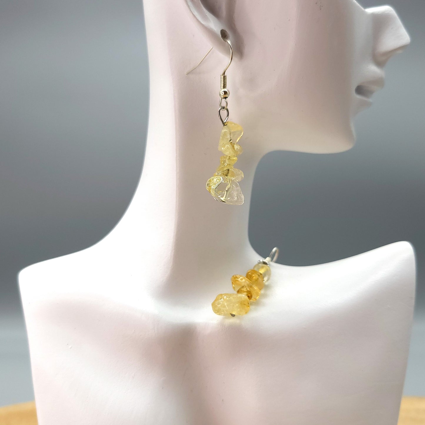 3 MODÈLES DE BOUCLES D'OREILLES EN PIERRE DE CITRINE - BIJOUX ARTISANAUX, UNIQUES & ORIGINAUX