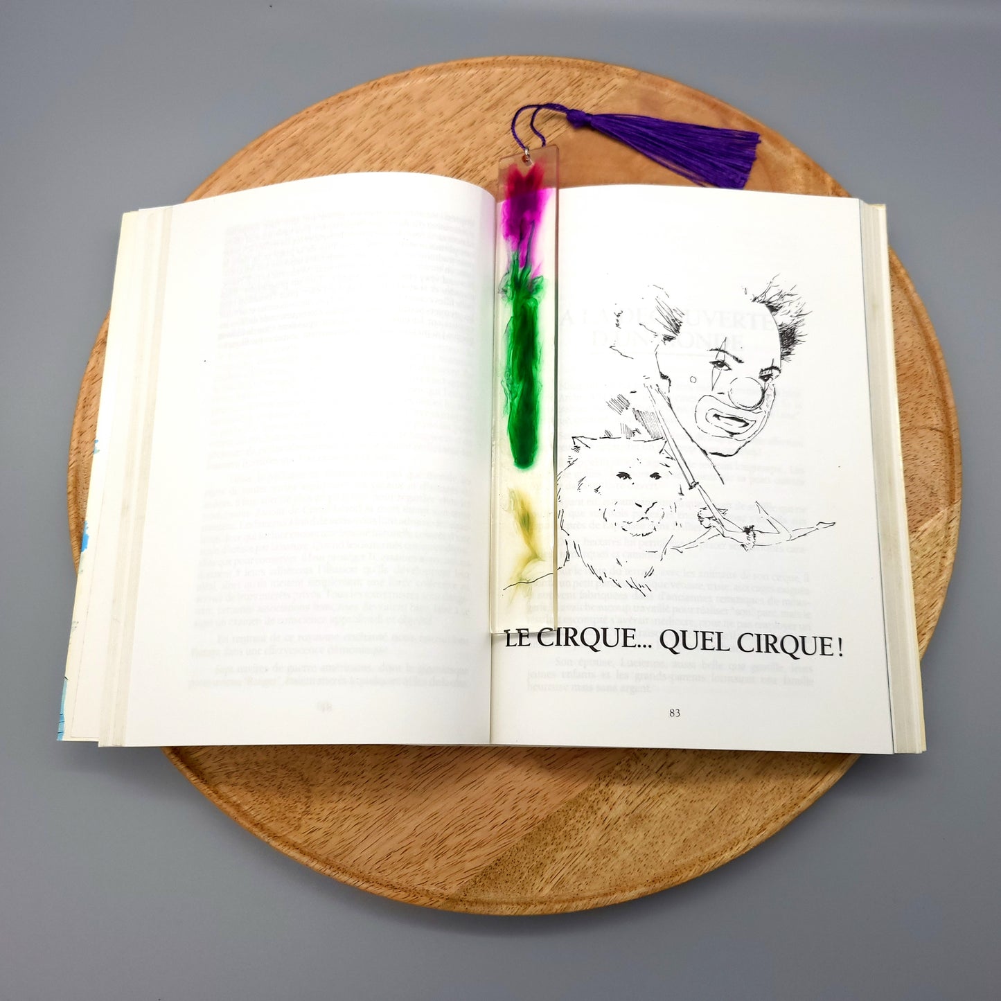 MARQUES PAGES EN PLAQUE RECTANGULAIRE + POMPON - DIVERS TAILLES & COLORIS UNIQUES, ARTISANAUX & ORIGINAUX