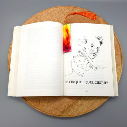 MARQUES PAGES EN PLAQUE RECTANGULAIRE + POMPON - DIVERS TAILLES & COLORIS UNIQUES, ARTISANAUX & ORIGINAUX