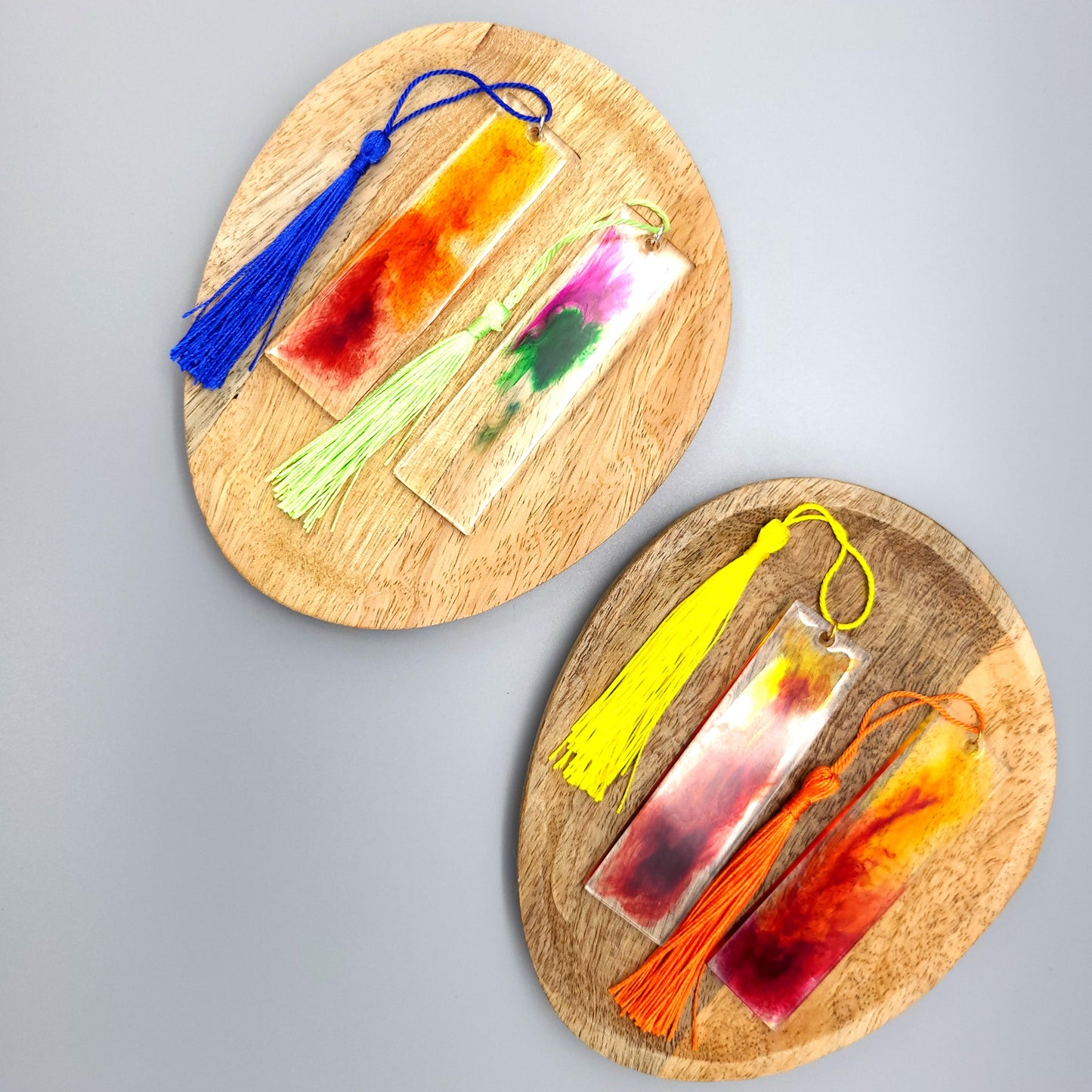 MARQUES PAGES EN PLAQUE RECTANGULAIRE + POMPON - DIVERS TAILLES & COLORIS UNIQUES, ARTISANAUX & ORIGINAUX