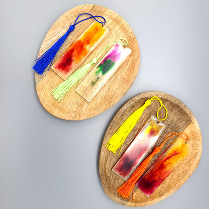 MARQUES PAGES EN PLAQUE RECTANGULAIRE + POMPON - DIVERS TAILLES & COLORIS UNIQUES, ARTISANAUX & ORIGINAUX