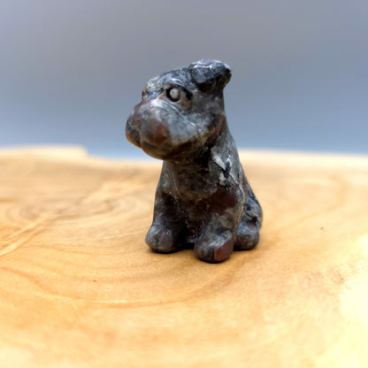 DIVERS PETITS CHIENS ANIMAUX EN PIERRES AU CHOIX - SCULPTURES UNIQUES & ARTISANALES