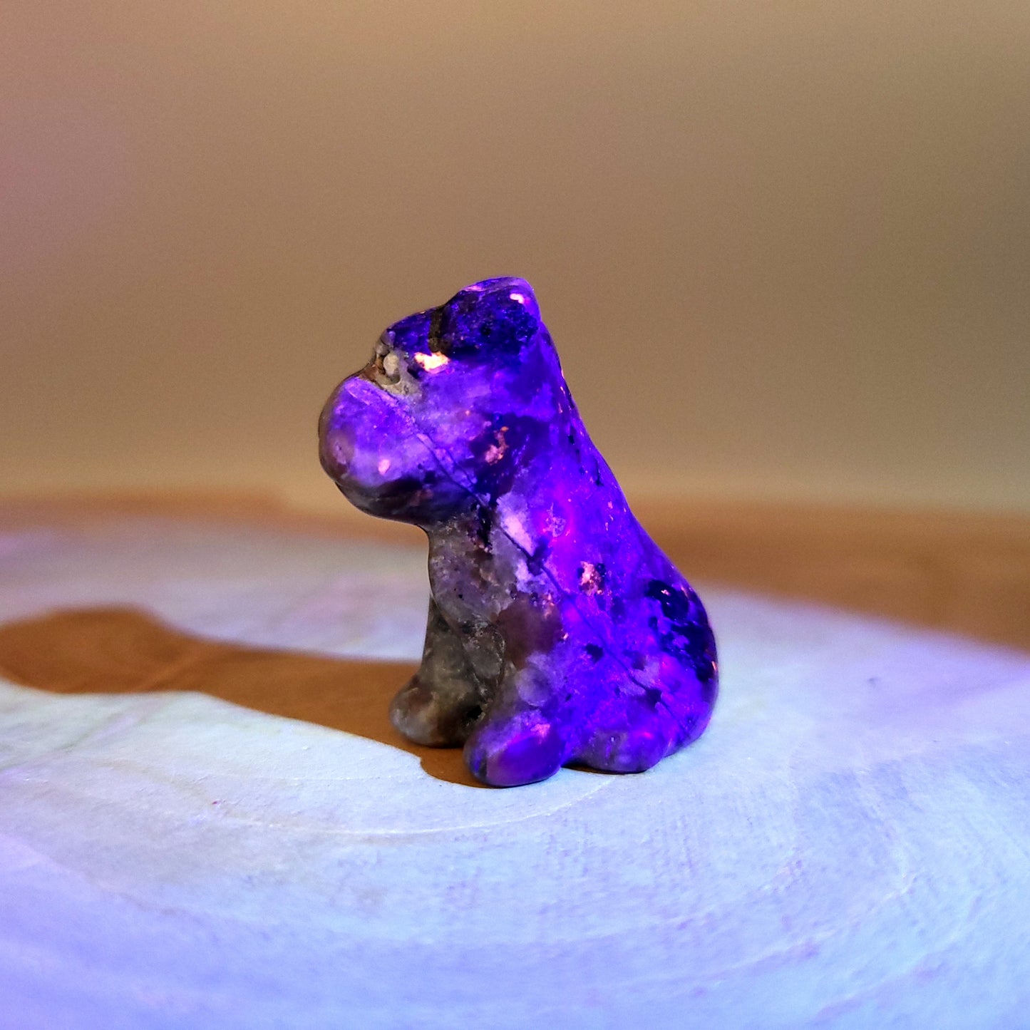 DIVERS PETITS CHIENS ANIMAUX EN PIERRES AU CHOIX - SCULPTURES UNIQUES & ARTISANALES