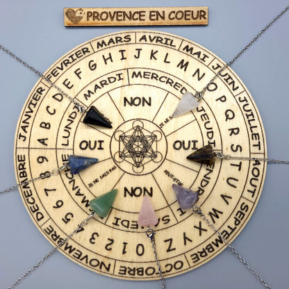 PENDULE DE RADIESTHÉSIE EN PIERRE DE LAPIS LAZULI - BIJOU ARTISANAL, UNIQUE & ORIGINAL