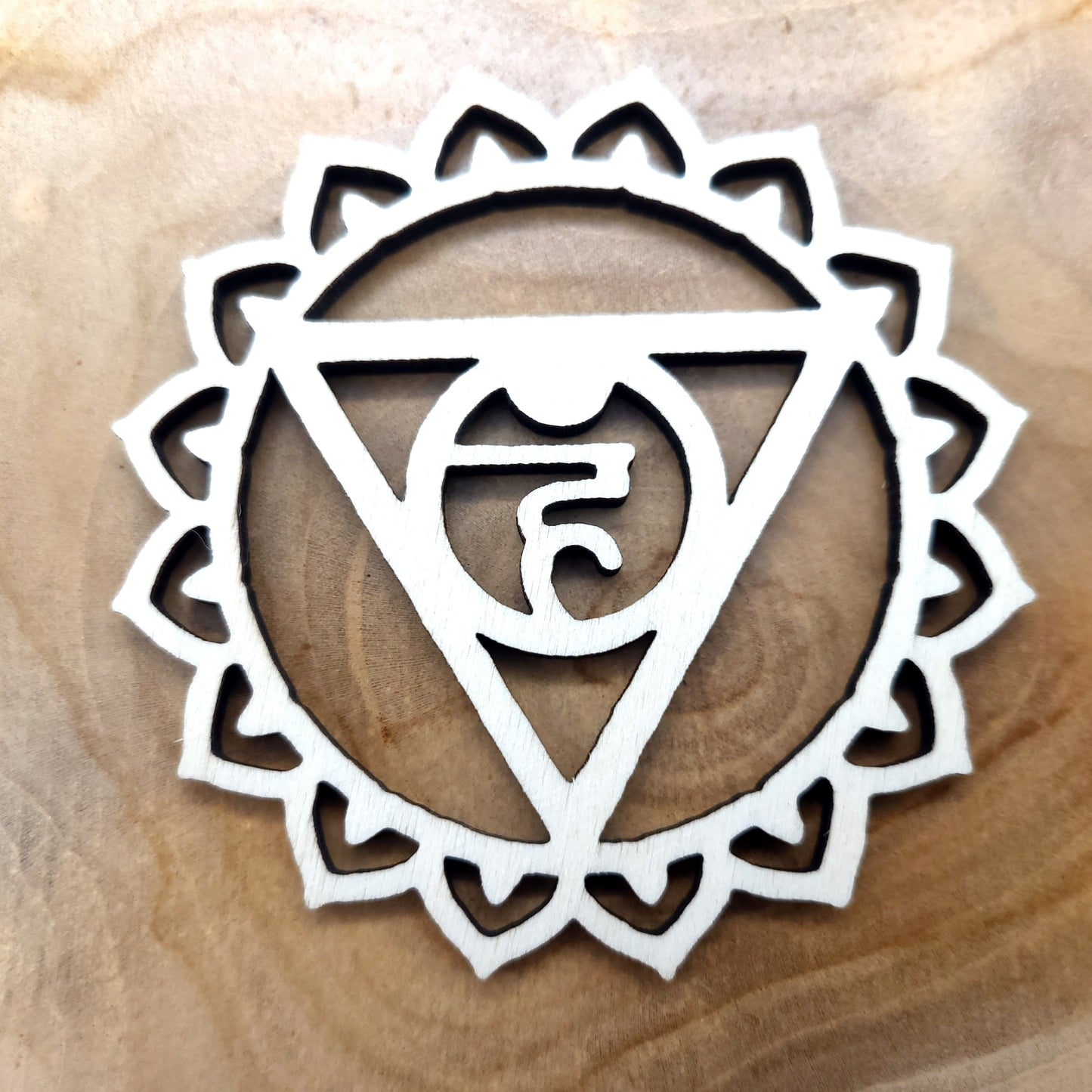 LOT 7 CHAKRAS DÉCO ZEN + DESSOUS DE VERRES EN BOIS - ARTISANAL & ORIGINAL