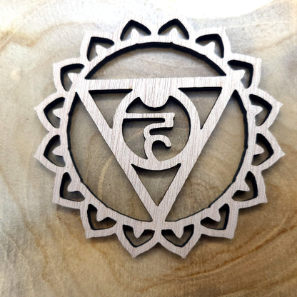 LOT 7 CHAKRAS DÉCO ZEN + DESSOUS DE VERRES EN BOIS - ARTISANAL & ORIGINAL