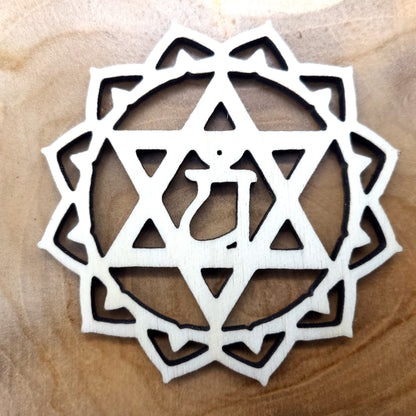 LOT 7 CHAKRAS DÉCO ZEN + DESSOUS DE VERRES EN BOIS - ARTISANAL & ORIGINAL