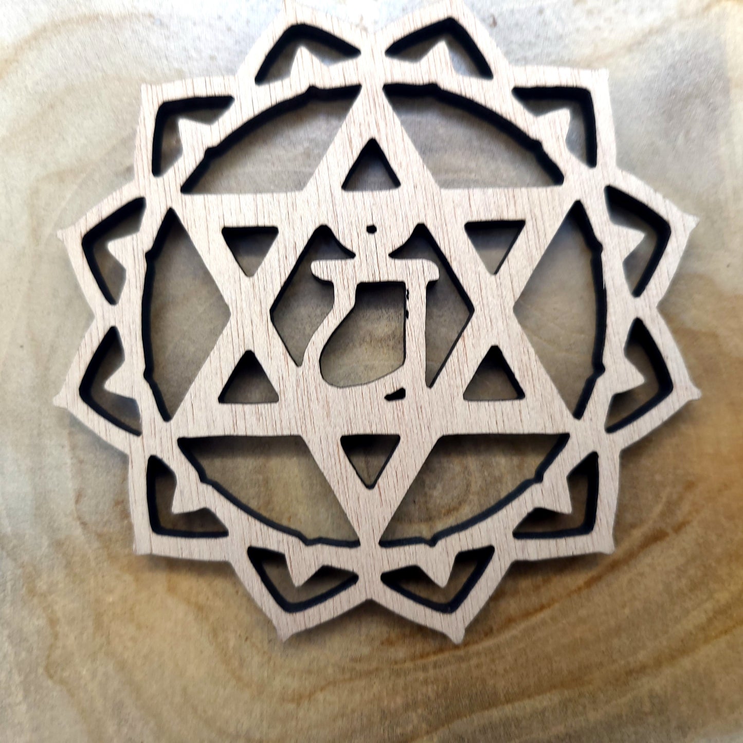 LOT 7 CHAKRAS DÉCO ZEN + DESSOUS DE VERRES EN BOIS - ARTISANAL & ORIGINAL