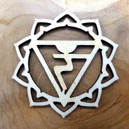 LOT 7 CHAKRAS DÉCO ZEN + DESSOUS DE VERRES EN BOIS - ARTISANAL & ORIGINAL