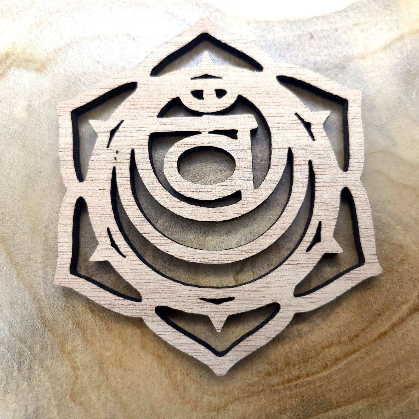 LOT 7 CHAKRAS DÉCO ZEN + DESSOUS DE VERRES EN BOIS - ARTISANAL & ORIGINAL