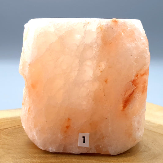 PHOTOPHORE N°1 EN PIERRE DE SEL DE L' HIMALAYA - UNIQUE, ORIGINAL & ARTISANAL