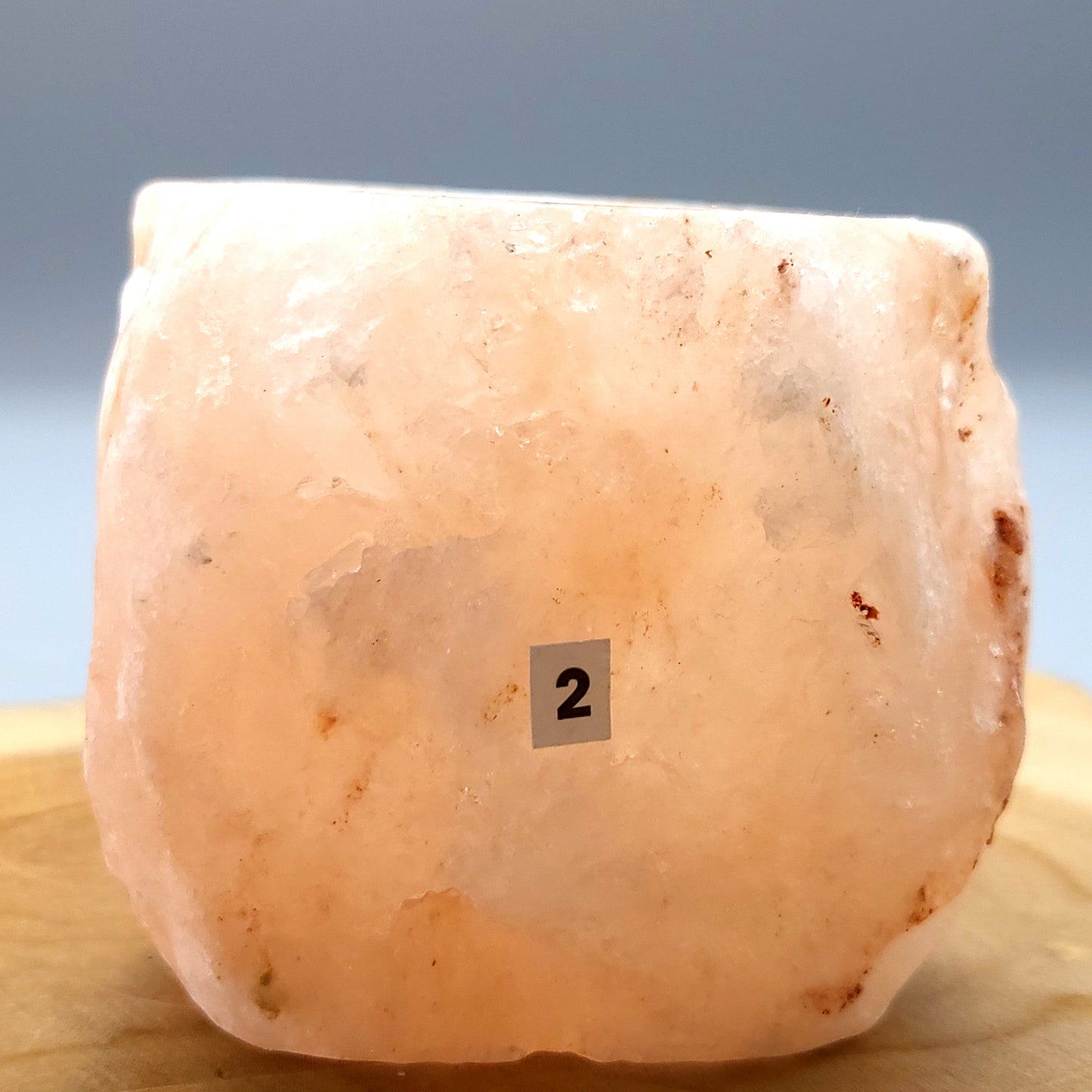 PHOTOPHORE N°2 EN PIERRE DE SEL DE L' HIMALAYA - UNIQUE, ORIGINAL & ARTISANAL