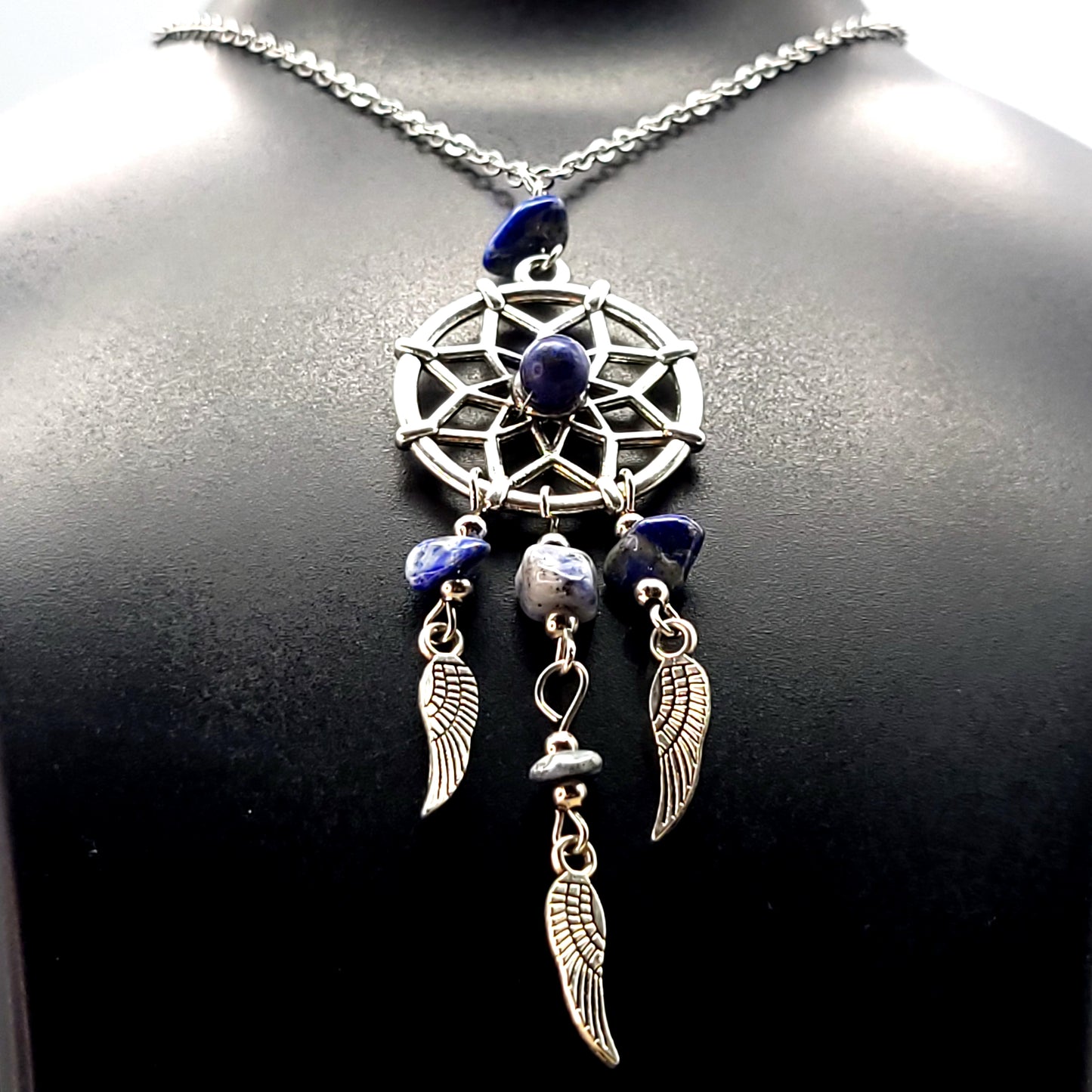 PENDENTIFS ATTRAPES RÊVES en PIERRES DIVERSES - BIJOUX ARTISANAUX, UNIQUES & ORIGINAUX