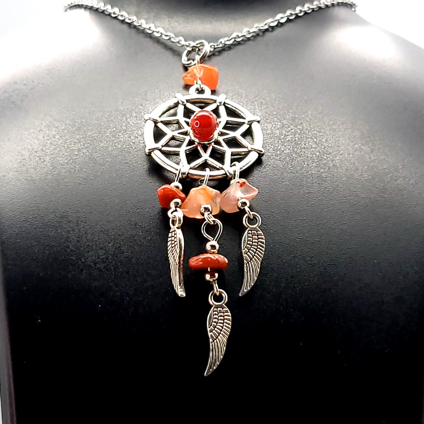 PENDENTIFS ATTRAPES RÊVES en PIERRES DIVERSES - BIJOUX ARTISANAUX, UNIQUES & ORIGINAUX