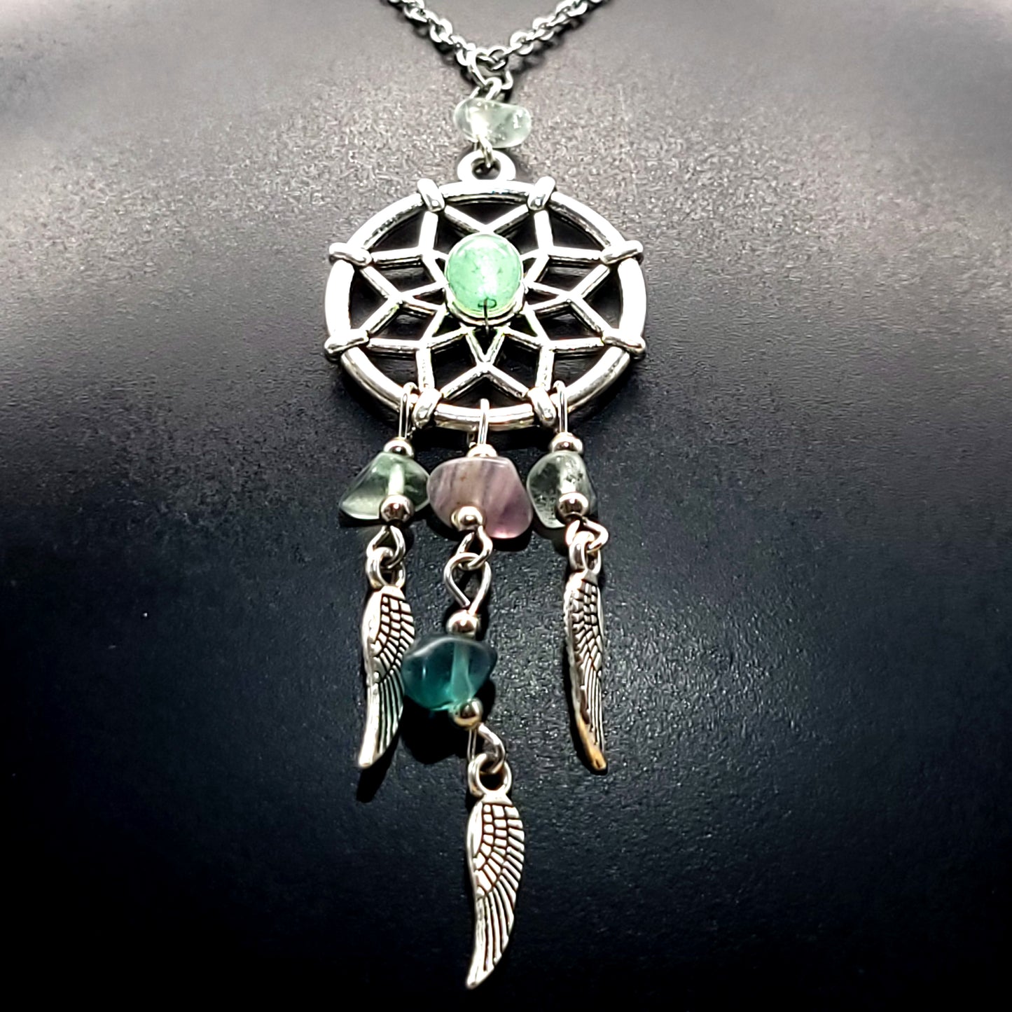 PENDENTIFS ATTRAPES RÊVES en PIERRES DIVERSES - BIJOUX ARTISANAUX, UNIQUES & ORIGINAUX