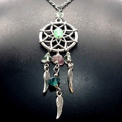 PENDENTIFS ATTRAPES RÊVES en PIERRES DIVERSES - BIJOUX ARTISANAUX, UNIQUES & ORIGINAUX