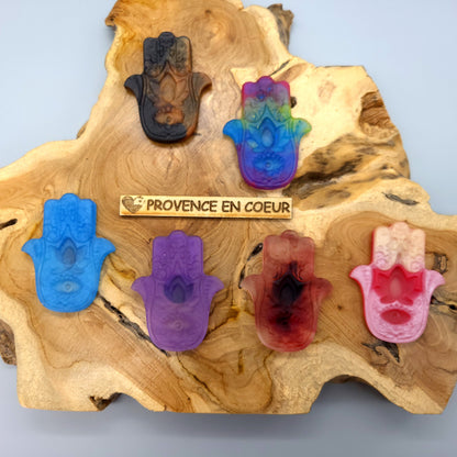 MAGNETS 2D GRANDE MAIN DE FATMA EN RÉSINE - COLORIS AU CHOIX - UNIQUES, ARTISANAUX & ORIGINAUX