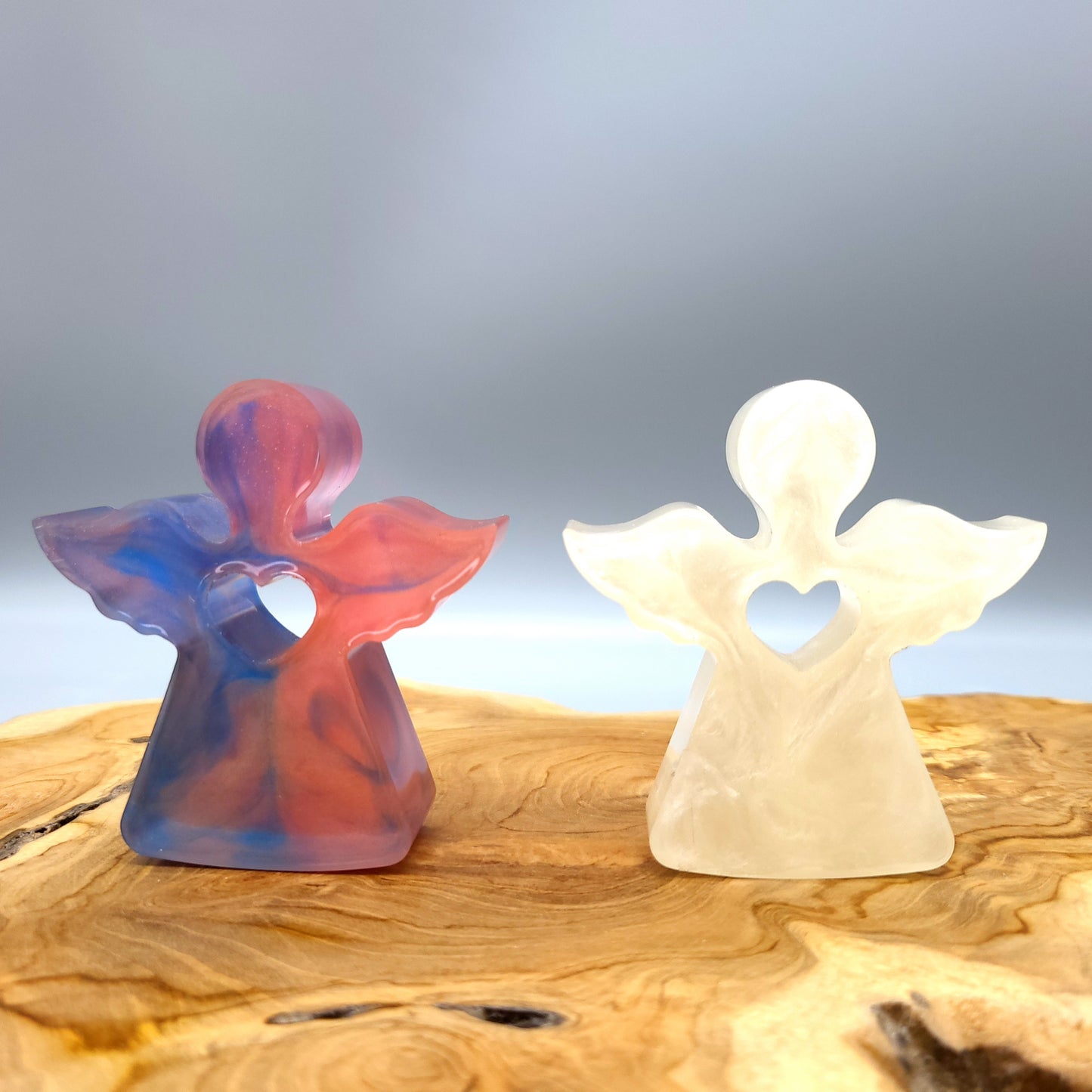 ANGE COEUR À BASCULE EN 3D EN RÉSINE - DIVERS COLORIS UNIQUES, ARTISANAUX & ORIGINAUX