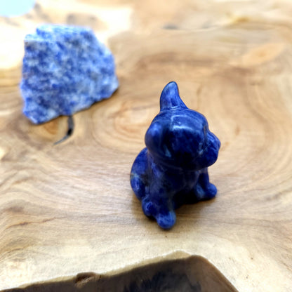 DIVERS PETITS CHIENS ANIMAUX EN PIERRES AU CHOIX - SCULPTURES UNIQUES & ARTISANALES