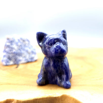 DIVERS PETITS CHIENS ANIMAUX EN PIERRES AU CHOIX - SCULPTURES UNIQUES & ARTISANALES