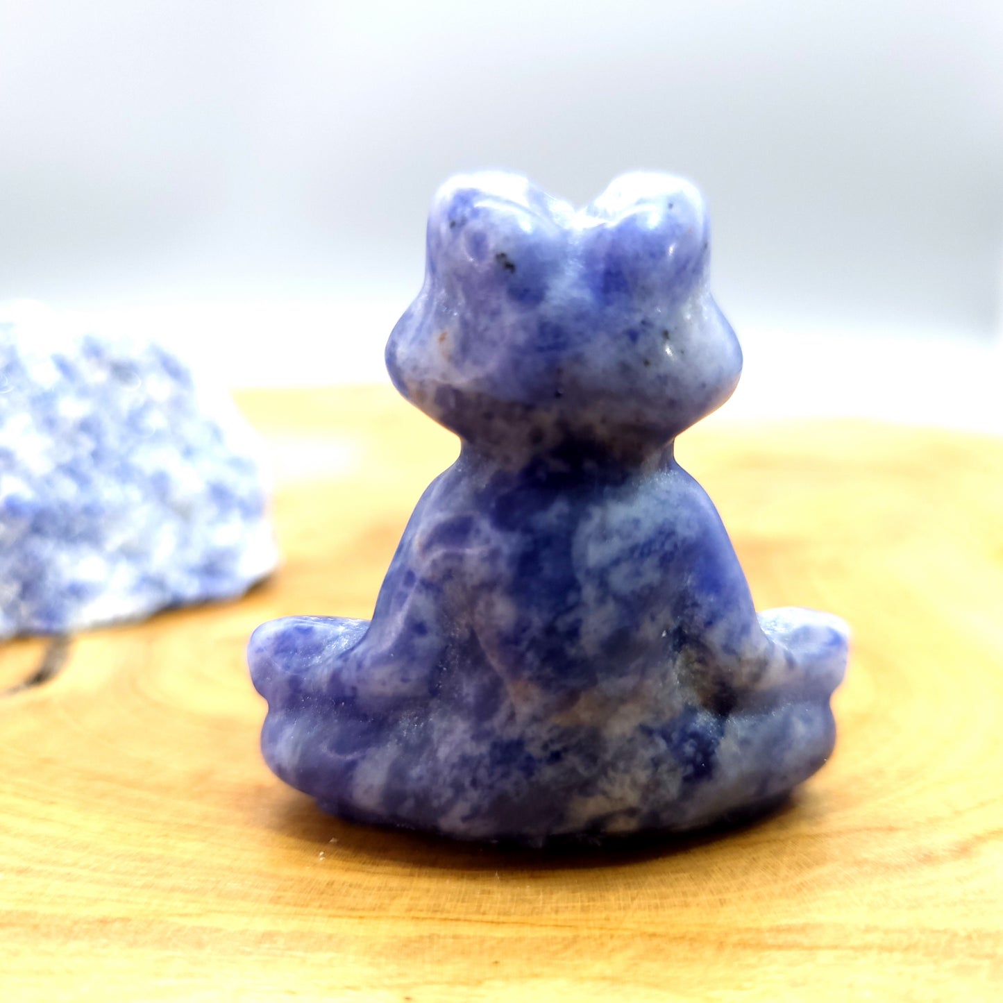 PETITES GRENOUILLES EN MÉDITATION EN PIERRES AU CHOIX - SCULPTURES UNIQUES & ARTISANALES